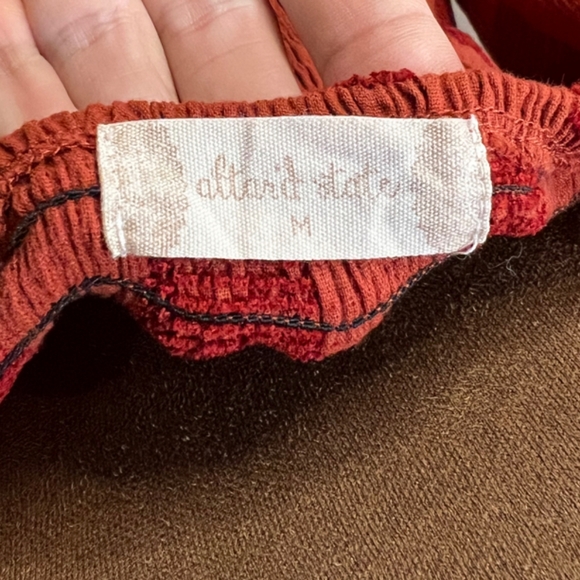 Altar’d State Rust Ruffle Mini Dress - Picture 2 of 4